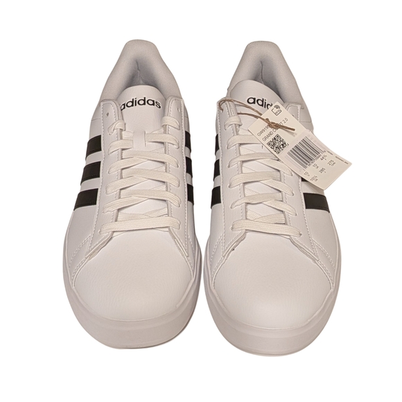 adidas Other - Adidas Grand Court 2.0 White Black Sneakers Mens 10.5 Tennis Casual Shoes GW9195